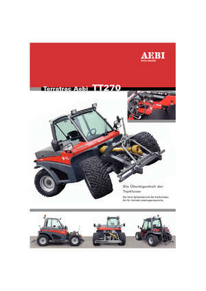 म्यूनिसिपल ट्रैक्टर फ्रंट हिच Aebi TT 270