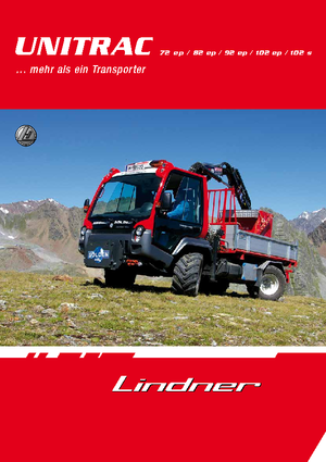 म्यूनिसिपल ट्रैक्टर फ्रंट हिच Lindner Unitrac 92 ep