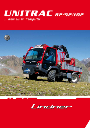 म्यूनिसिपल ट्रैक्टर फ्रंट हिच Lindner Unitrac 92 L