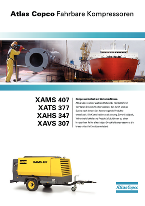 पोर्टेबल एयर कंप्रेसर - डीजल, इलेक्ट्रिक, गैसोलीन Atlas Copco XAMS 407 CD