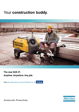 पोर्टेबल एयर कंप्रेसर - डीजल, इलेक्ट्रिक, गैसोलीन Atlas Copco XAS 27 Hp