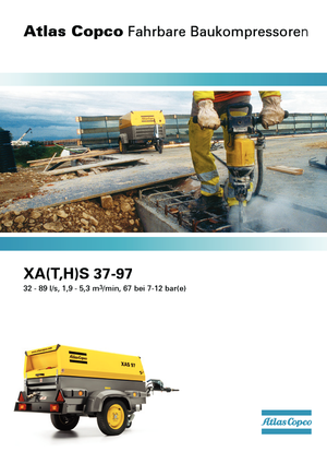पोर्टेबल एयर कंप्रेसर - डीजल, इलेक्ट्रिक, गैसोलीन Atlas Copco XAS 97 Dd