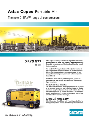 पोर्टेबल एयर कंप्रेसर - डीजल, इलेक्ट्रिक, गैसोलीन Atlas Copco XRYS 577 CD