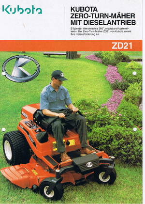म्यूनिसिपल ट्रैक्टर फ्रंट हिच Kubota ZD 21