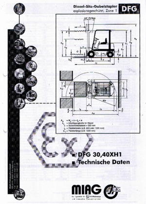 डीजल एक्सप्लोजन प्रूफ फोर्कलिफ्ट Miag DFG 30 XH 1