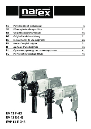ड्रिल और स्क्रू ड्राइवर Narex EV 13 F-H3