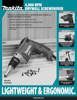ड्रिल और स्क्रू ड्राइवर Makita FS4200