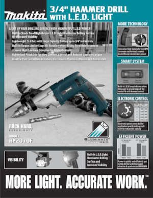 ड्रिल और स्क्रू ड्राइवर Makita HP2070F
