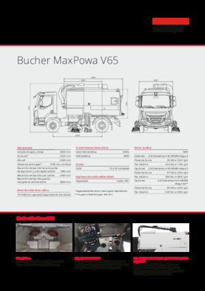 डुअल ऑपरेशन स्वीपर ट्रक Bucher-Schörling MaxPowa V65h