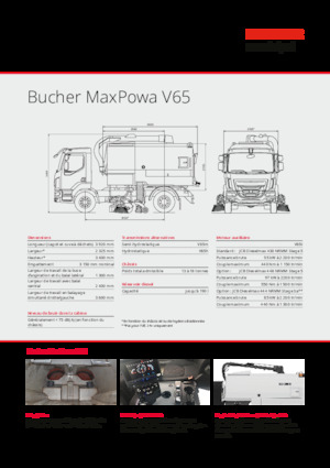 डुअल ऑपरेशन स्वीपर ट्रक Bucher-Schörling MaxPowa V65h