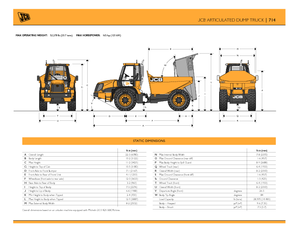 आर्टिकुलेटेड डंप ट्रक JCB 714