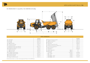 आर्टिकुलेटेड डंप ट्रक JCB 722