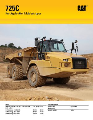 आर्टिकुलेटेड डंप ट्रक Caterpillar 725C