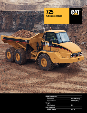 आर्टिकुलेटेड डंप ट्रक Caterpillar 725