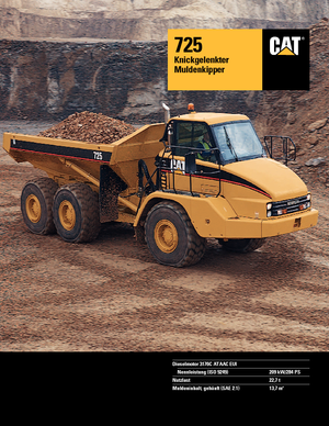 आर्टिकुलेटेड डंप ट्रक Caterpillar 725