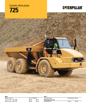 आर्टिकुलेटेड डंप ट्रक Caterpillar 725