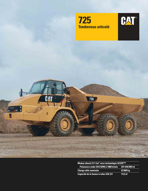 आर्टिकुलेटेड डंप ट्रक Caterpillar 725