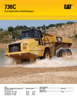 आर्टिकुलेटेड डंप ट्रक Caterpillar 730C