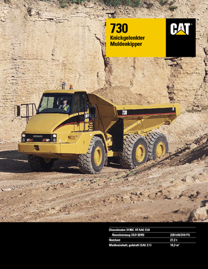 आर्टिकुलेटेड डंप ट्रक Caterpillar 730