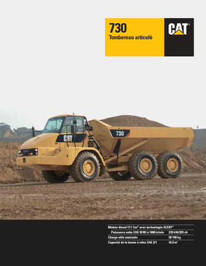 आर्टिकुलेटेड डंप ट्रक Caterpillar 730