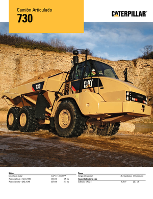 आर्टिकुलेटेड डंप ट्रक Caterpillar 730