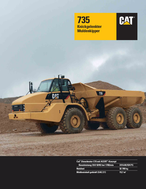 आर्टिकुलेटेड डंप ट्रक Caterpillar 735B