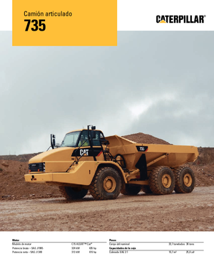 आर्टिकुलेटेड डंप ट्रक Caterpillar 735B