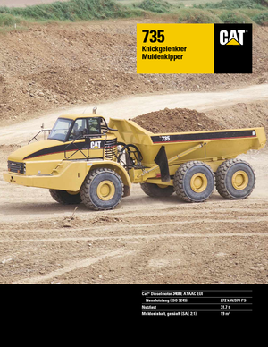 आर्टिकुलेटेड डंप ट्रक Caterpillar 735