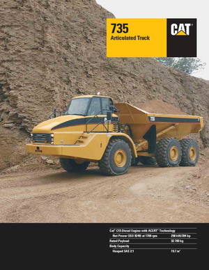 आर्टिकुलेटेड डंप ट्रक Caterpillar 735