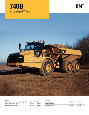 आर्टिकुलेटेड डंप ट्रक Caterpillar 740B