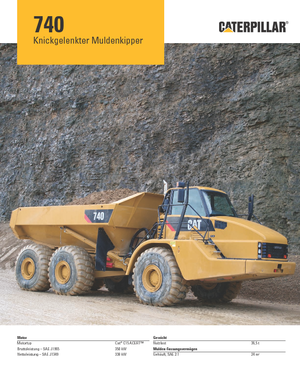 आर्टिकुलेटेड डंप ट्रक Caterpillar 740B