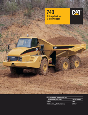 आर्टिकुलेटेड डंप ट्रक Caterpillar 740