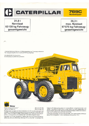 रिजिड डंप ट्रक Caterpillar 769 C