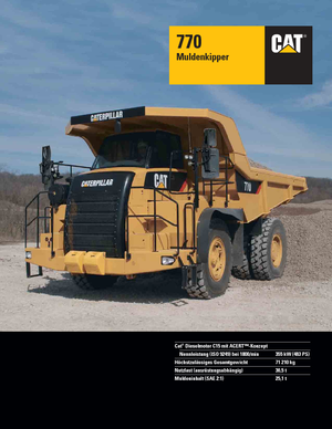 रिजिड डंप ट्रक Caterpillar 770