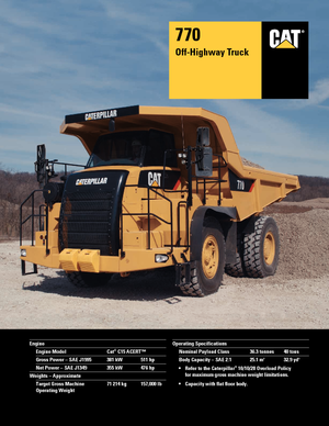 रिजिड डंप ट्रक Caterpillar 770