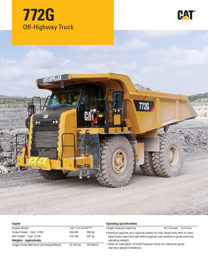 रिजिड डंप ट्रक Caterpillar 772G