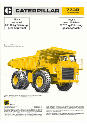 रिजिड डंप ट्रक Caterpillar 773 B