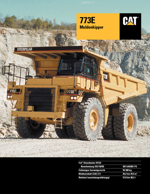 रिजिड डंप ट्रक Caterpillar 773 E