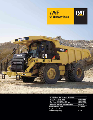 रिजिड डंप ट्रक Caterpillar 775F