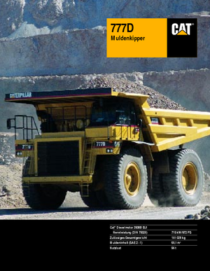 रिजिड डंप ट्रक Caterpillar 777 D