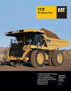 रिजिड डंप ट्रक Caterpillar 777F