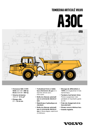 आर्टिकुलेटेड डंप ट्रक Volvo A30C 6x6