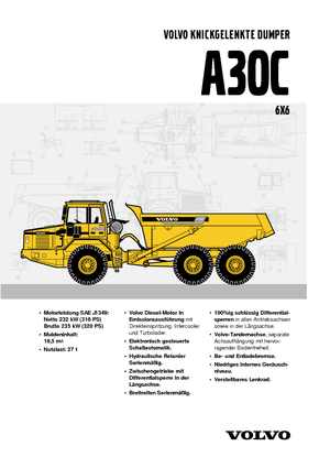 आर्टिकुलेटेड डंप ट्रक Volvo A30C 6x6