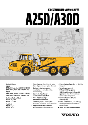 आर्टिकुलेटेड डंप ट्रक Volvo A30D 6x6