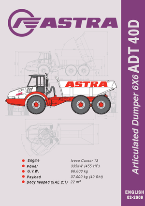 आर्टिकुलेटेड डंप ट्रक Astra AD 40