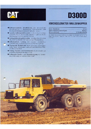 आर्टिकुलेटेड डंप ट्रक Caterpillar D 300 D
