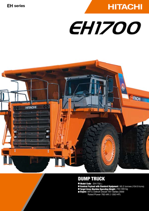 रिजिड डंप ट्रक Hitachi EH 1700