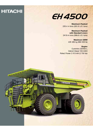रिजिड डंप ट्रक Hitachi EH 4500