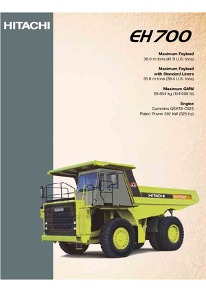 रिजिड डंप ट्रक Hitachi EH 700-2