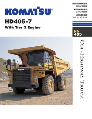 रिजिड डंप ट्रक Komatsu HD405-7